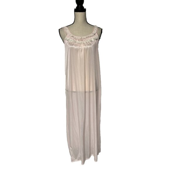 Berkliff Women’s 2 Pc. Nightgown Set Peignoir Light Pink M Flawed - Picture 3 of 12
